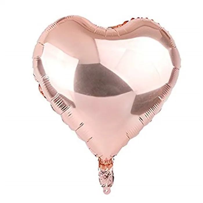 Gold Rose Renkli Kalp Folyo Balon