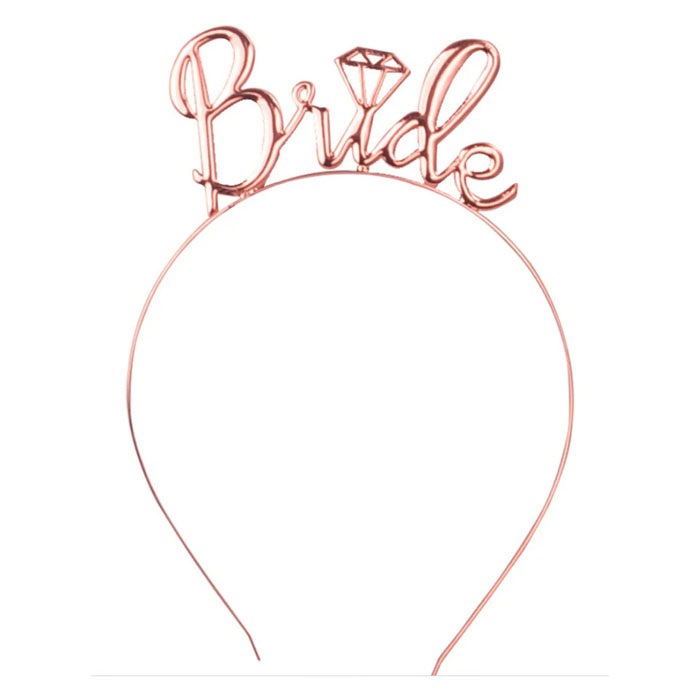 Rose Renkli Bride Taç