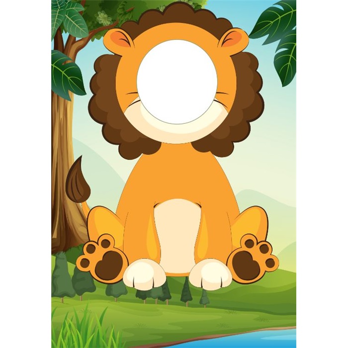 Safari Aslan Ayaklı Fotoğraf Çerçevesi