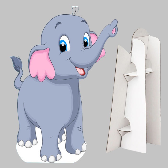 Safari Fil Figürlü Ayaklı Pano