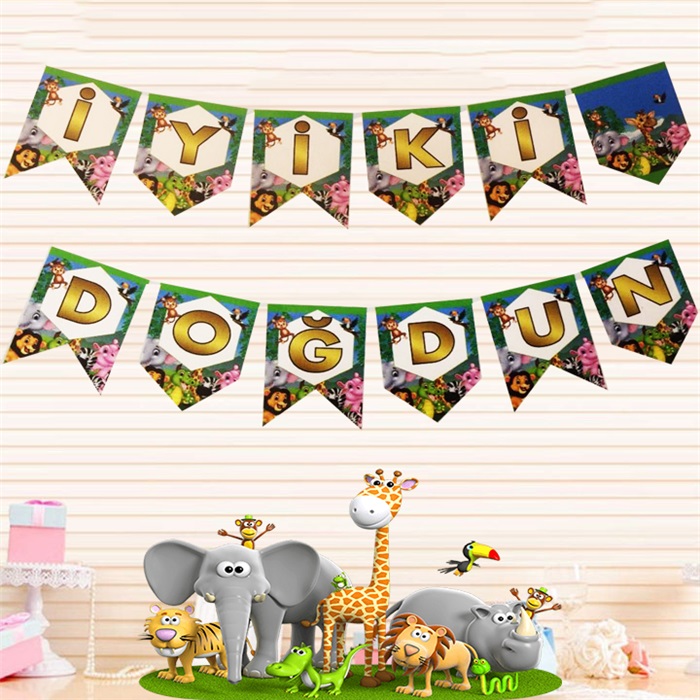 Safari Hayvanları İyi Ki Doğdun Yazı