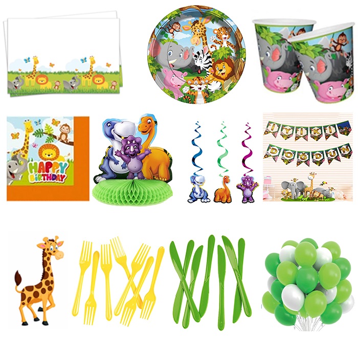Safari Temalı Parti Seti 24 Kişilik
