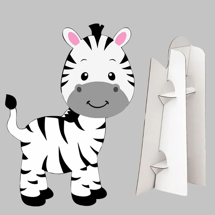 Safari Zebra Figürlü Ayaklı Pano