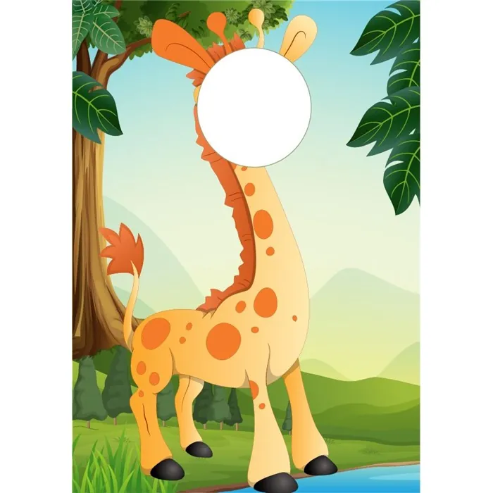 Safari Zürafa Fotoğraf Çerçevesi