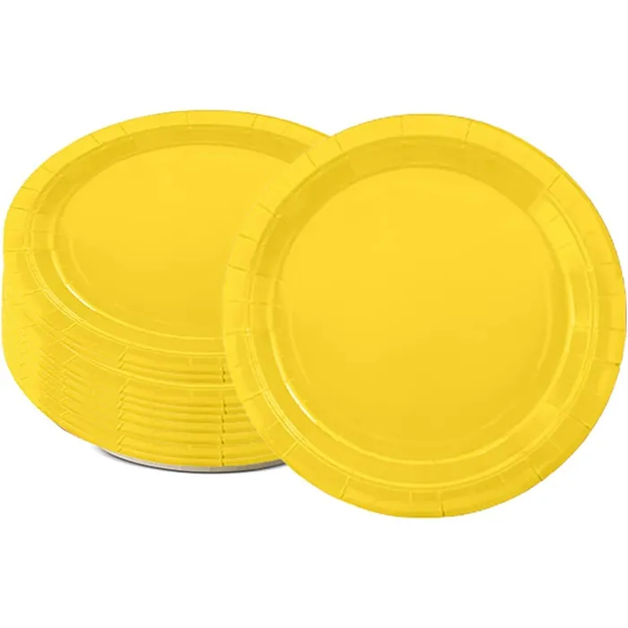 Sarı Renkli Karton Tabak