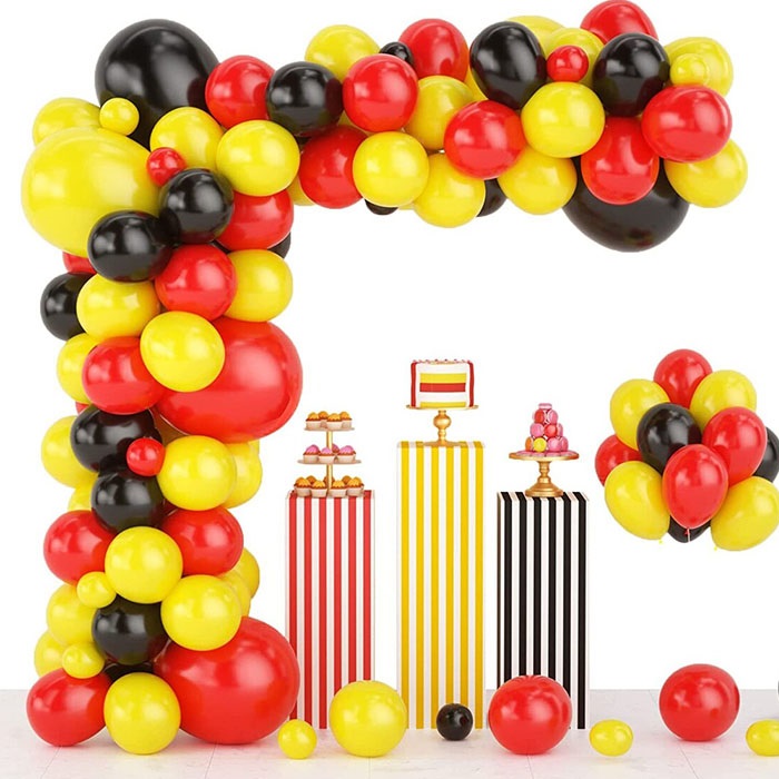 Sarı Kırmızı Siyah Zincir Balon Seti