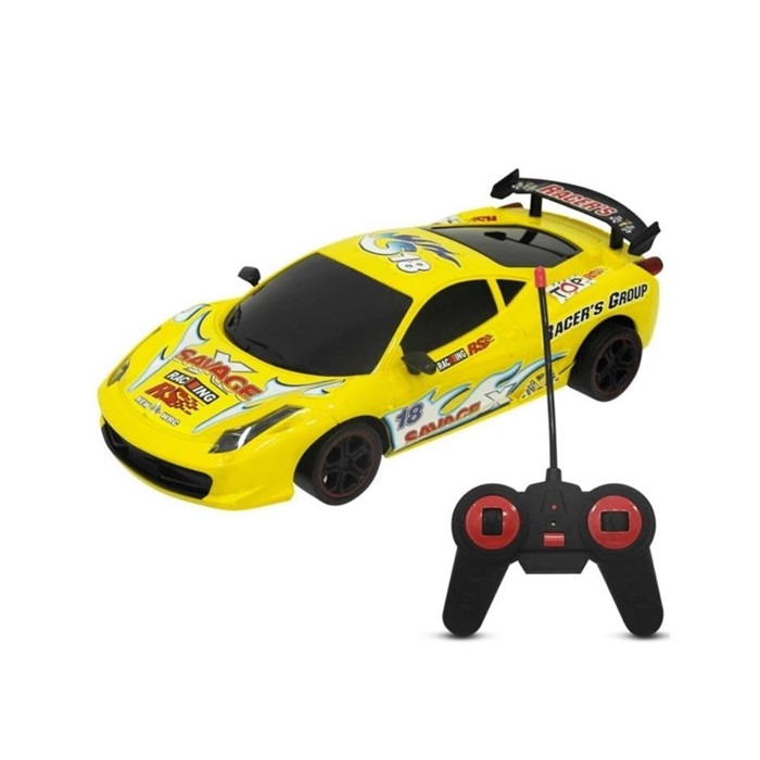 Sarı Kumandalı Şarjlı Yarış Arabası