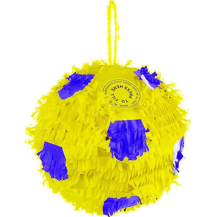 Sarı Lacivert Futbol Topu Pinyata
