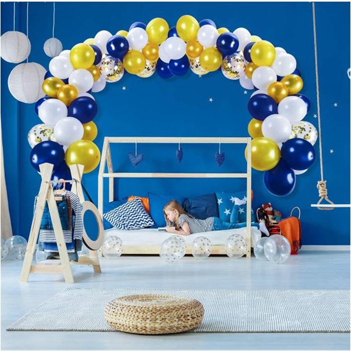 Zincir Balon Seti Sarı Lacivert Beyaz