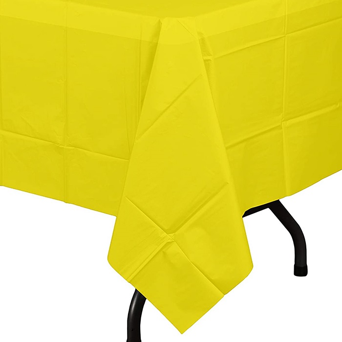 Sarı Plastik Masa Örtüsü