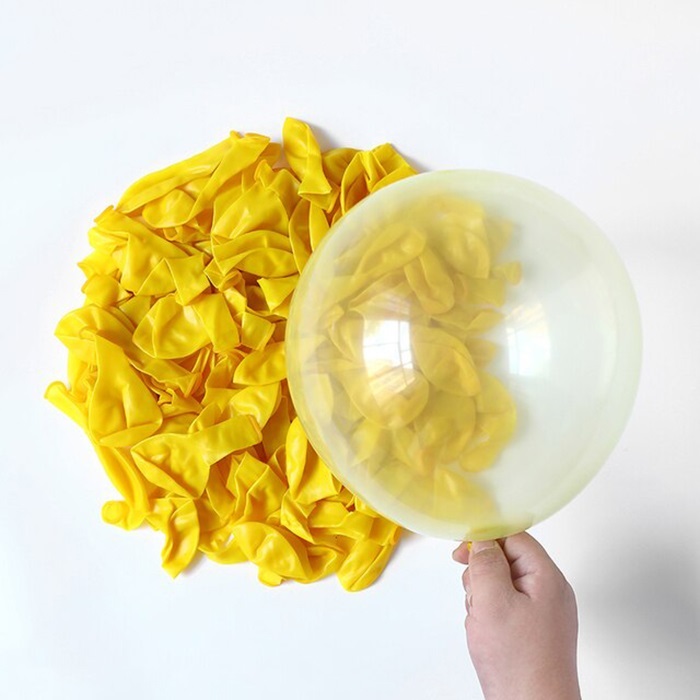 Şeffaf Sarı Renkli Balon