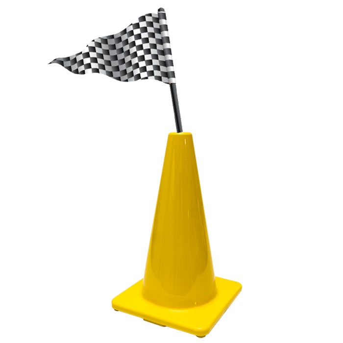 Sarı Renkli Yarış Hunisi Ayaklı Pano