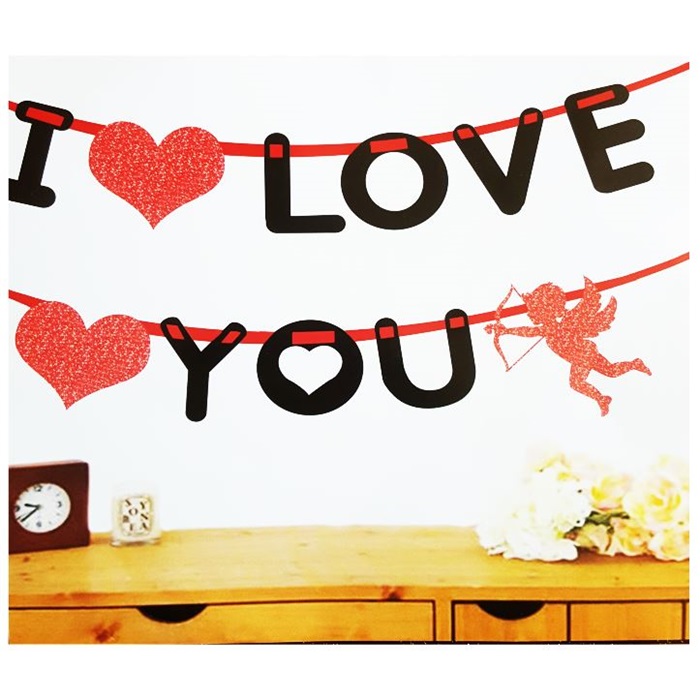 Sevgililer Günü I Love You Yazı