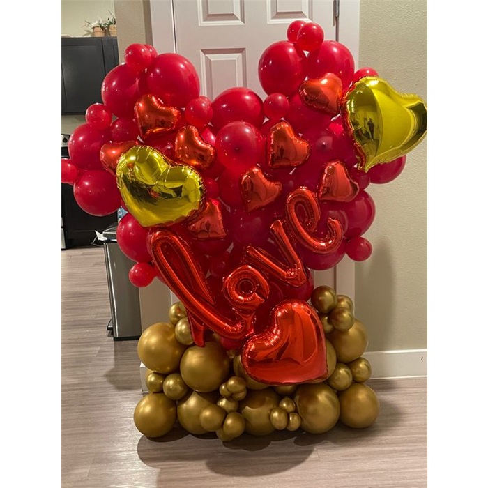 Sevgililer Günü Sürpriz Balon Buket Aranjman