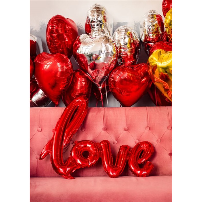 Sevgililer Günü Sürpriz Kalpli Balon Demeti