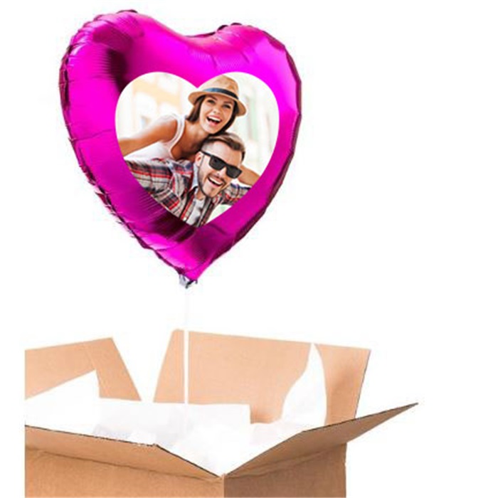 Sevgiliye Özel Fuşya Kalp Uçan Balon 90 Cm