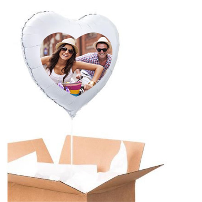 Sevgiliye Özel Gümüş Kalp Uçan Balon 90 Cm