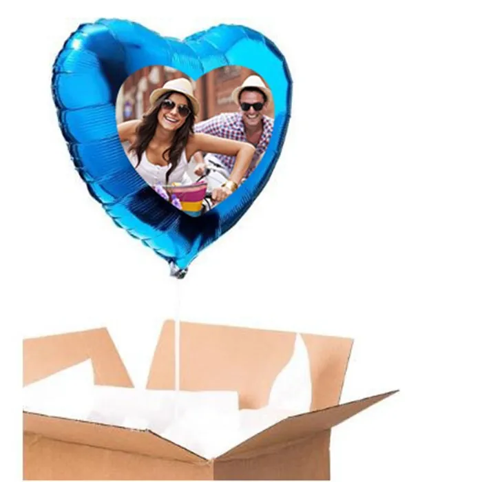 Sevgiliye Özel Mavi Kalp Uçan Balon 60 Cm