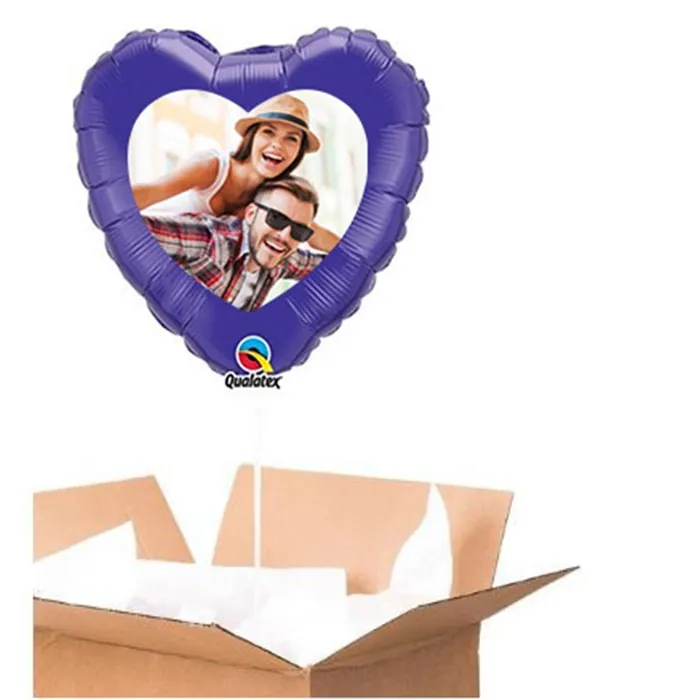 Sevgiliye Özel Mor Kalp Uçan Balon 60 Cm