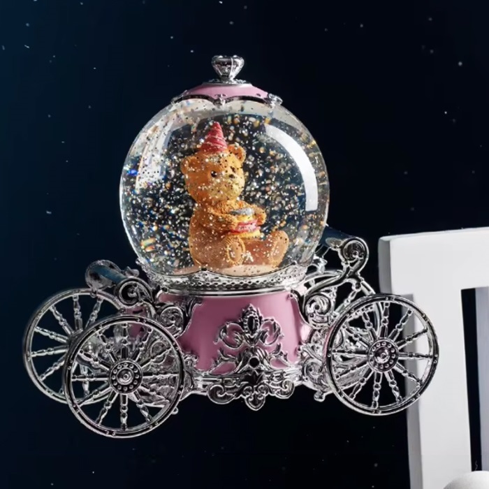 Sevimli Ayıcık Fayton Kar Küresi