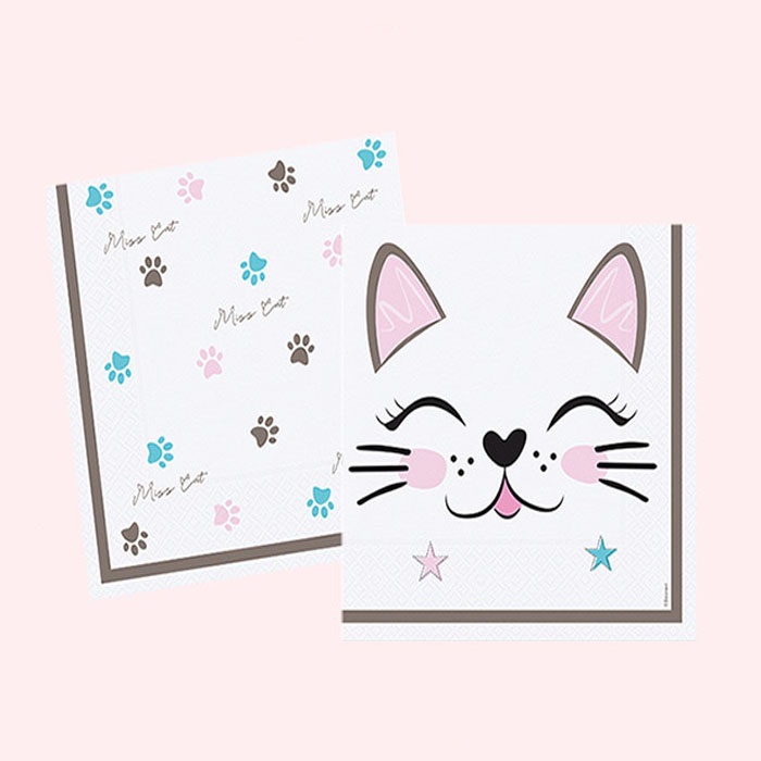 Miss Cat Temalı Kağıt Peçete