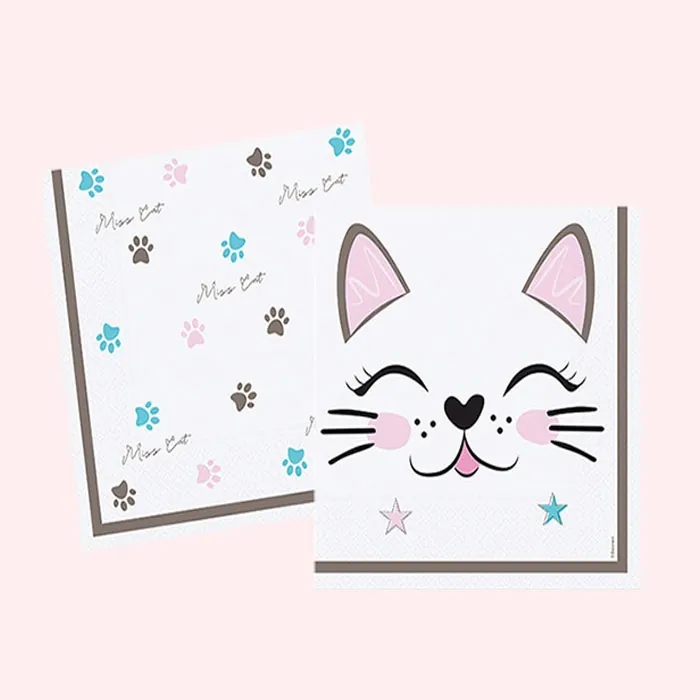 Miss Cat Temalı Kağıt Peçete