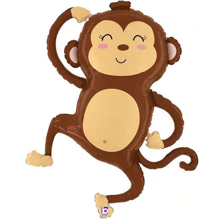Sevimli Maymun Figürlü Folyo Balon