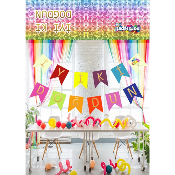 Renkli İyi Ki Doğdun Banner