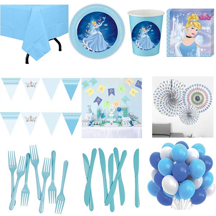 Sinderella Doğum Günü Seti 16 Kişilik