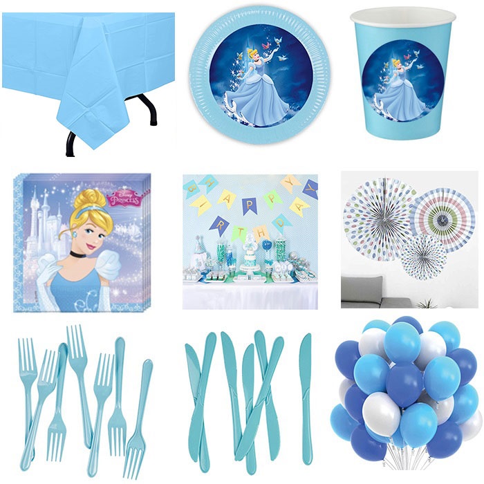 Sinderella Doğum Günü Seti 8 Kişilik