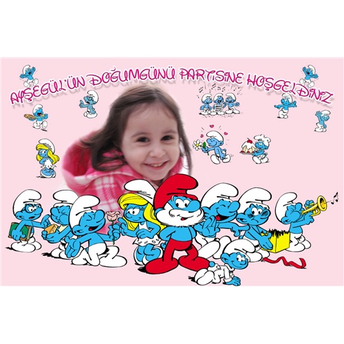 Şirinler Kişiye Özel Afiş