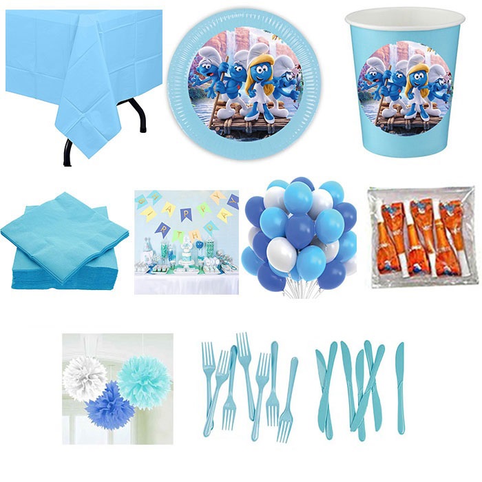 Şirinler Temalı Parti Seti 24 Kişilik