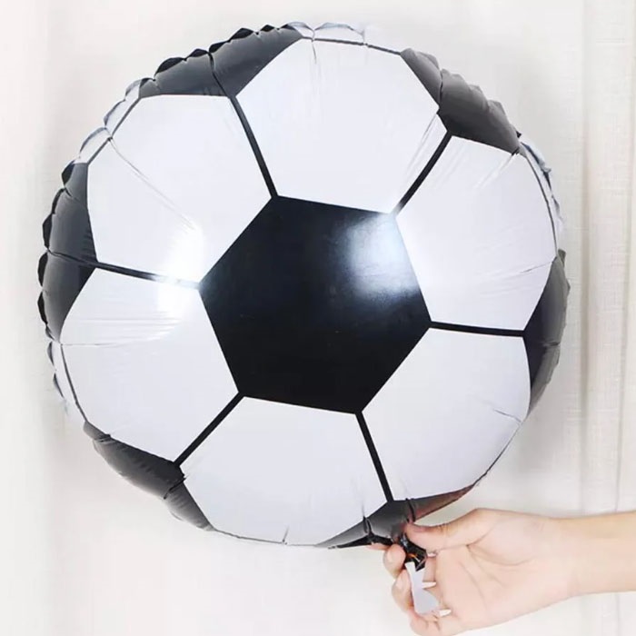 Siyah Beyaz Futbol Topu Folyo Balon