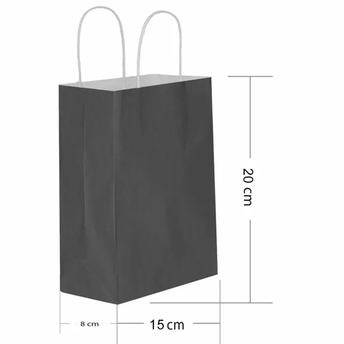 Siyah İpli Kraft Çanta