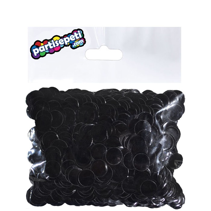 Siyah Metalik Balon Konfetisi