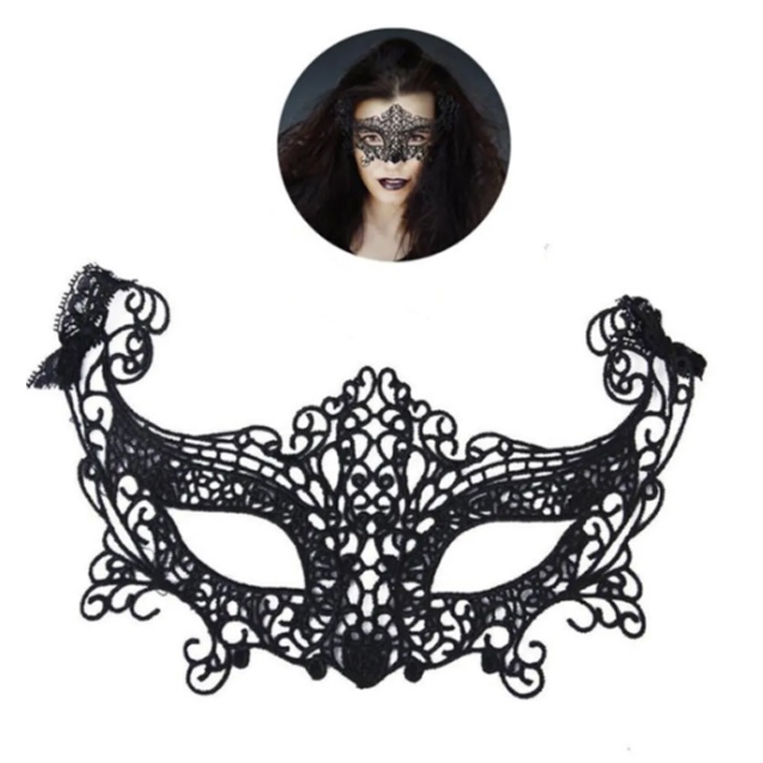 Cadılar Bayramı Dantelli Maske