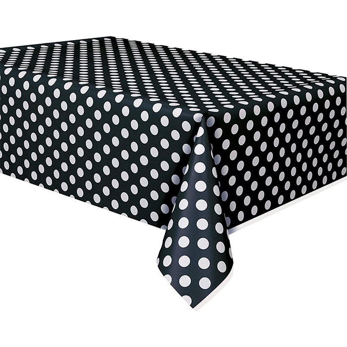 Siyah Puantiyeli Masa Örtüsü