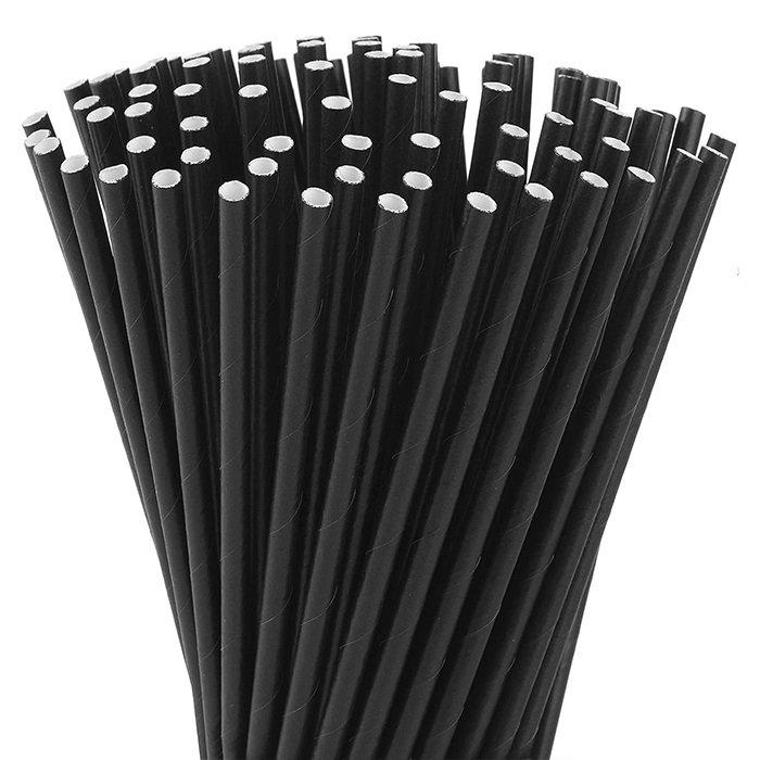 Siyah Renkli Kağıt Pipet