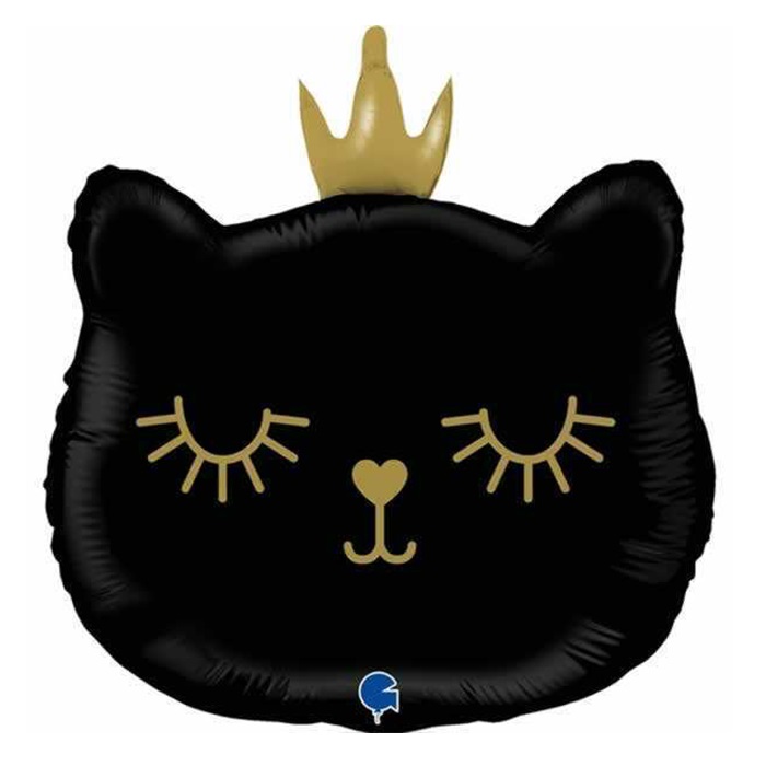 Siyah Renkli Sevimli Kedi Folyo Balon