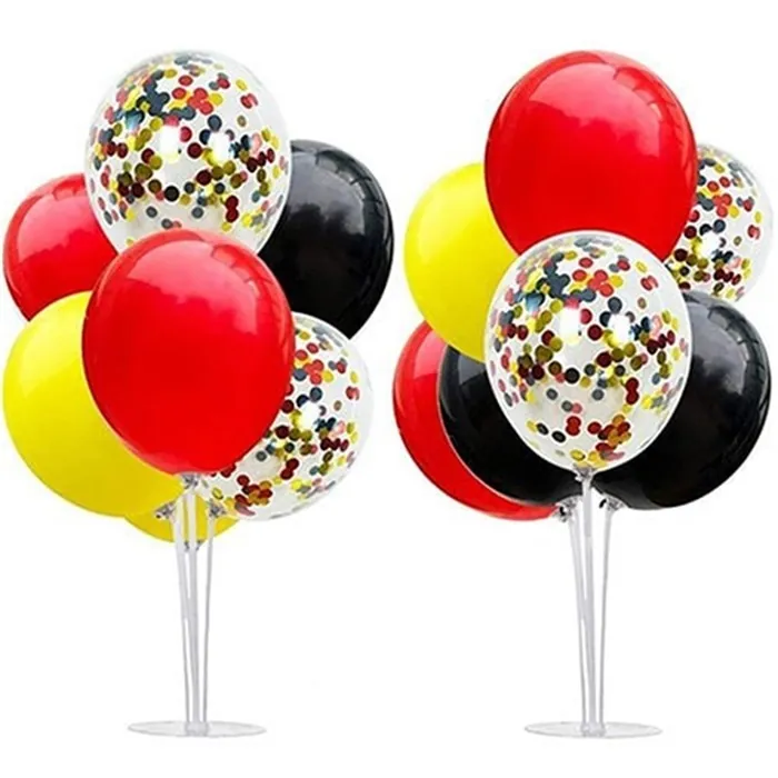 Siyah Sarı Ayaklı Balon Standı