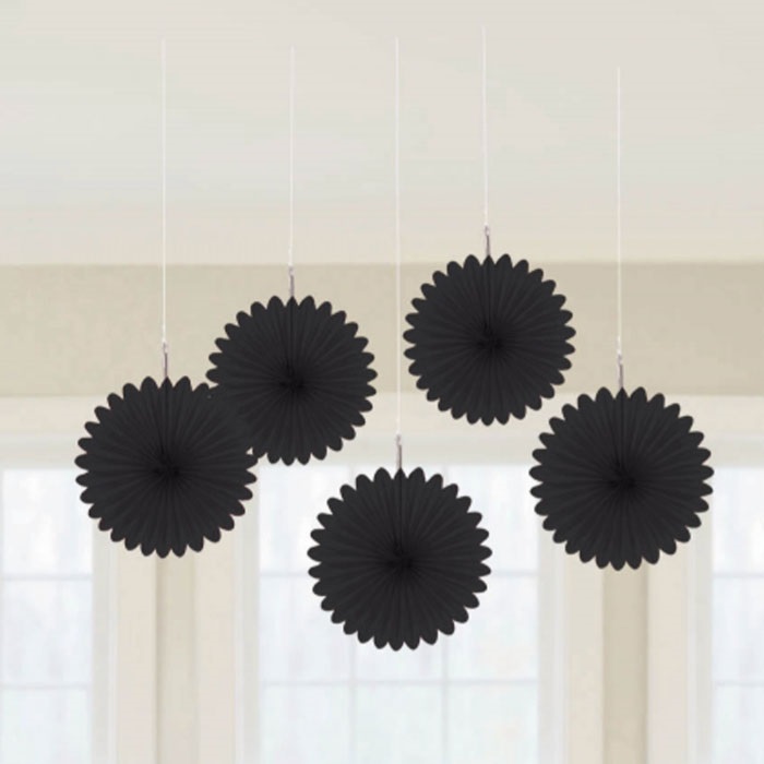 Amscan Siyah Yelpaze Dekor Süs