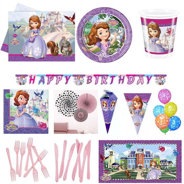 Sofia Doğum Günü Parti Seti 24 Kişilik