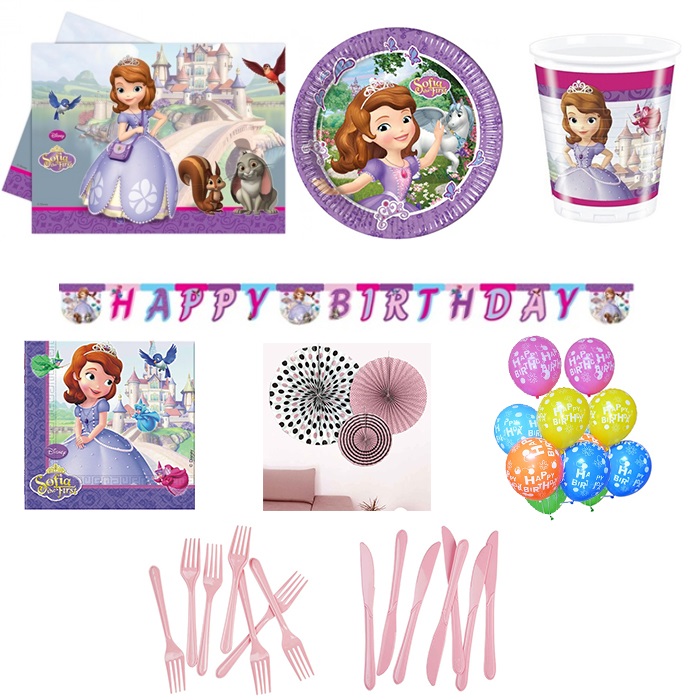 Sofia Doğum Günü Parti Seti 8 Kişilik