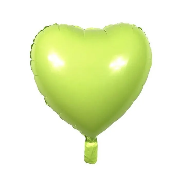 Pastel Yeşil Renkli Kalp Folyo Balon