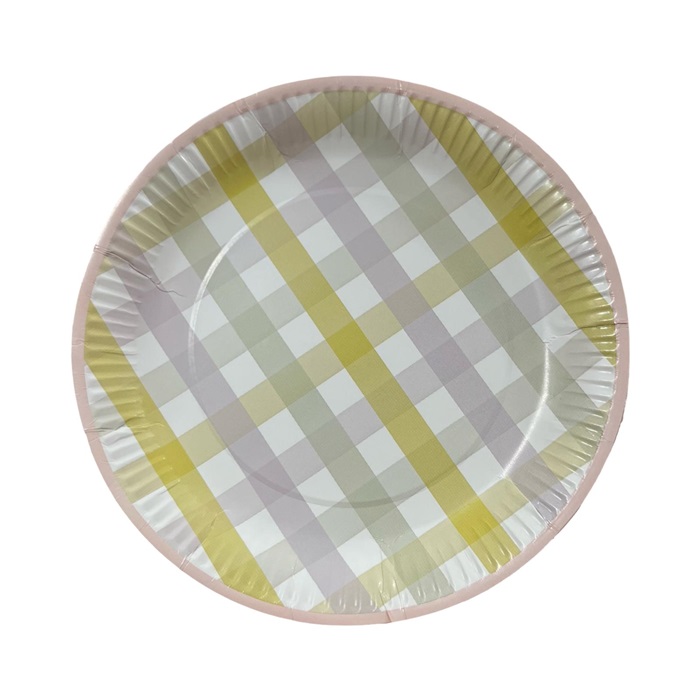 Soft Renkler Desenli Karton Tabak