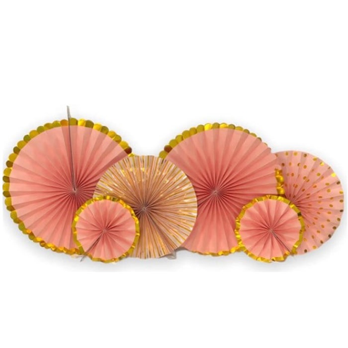 Somon Renkli Yelpaze Kağıt Süs