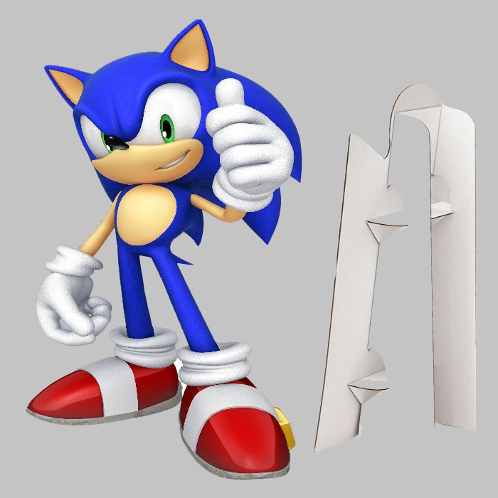 Sonic Boom Kirpi Ayaklı Pano