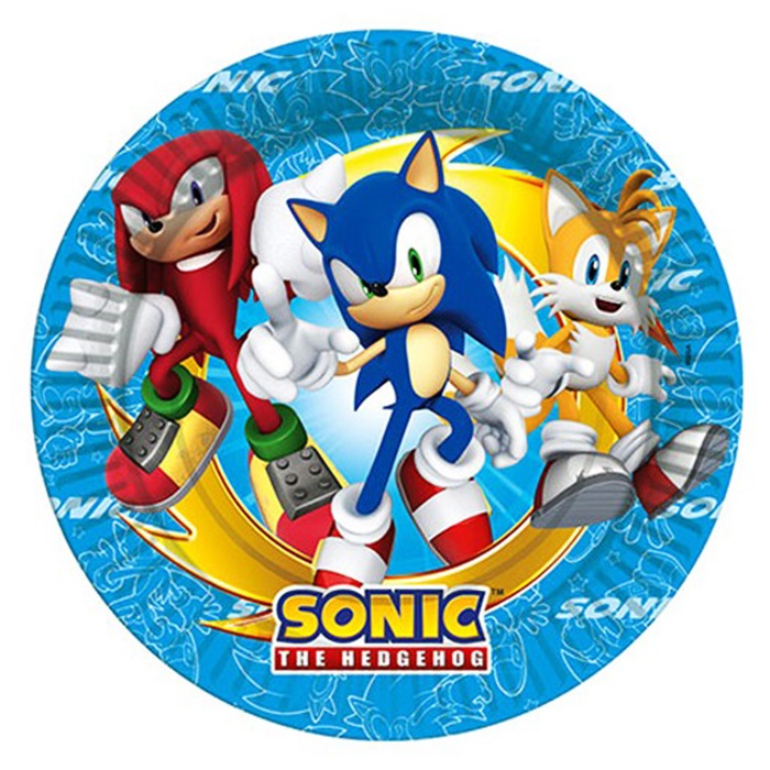 Sonic Boom Temalı Karton Tabak