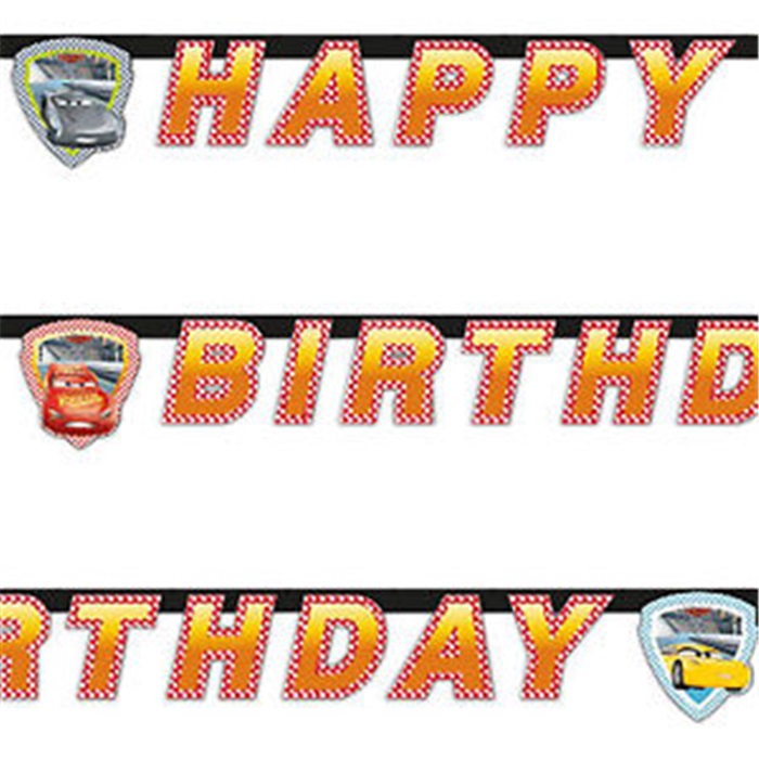 Cars Happy Bırthday Yazı Banner
