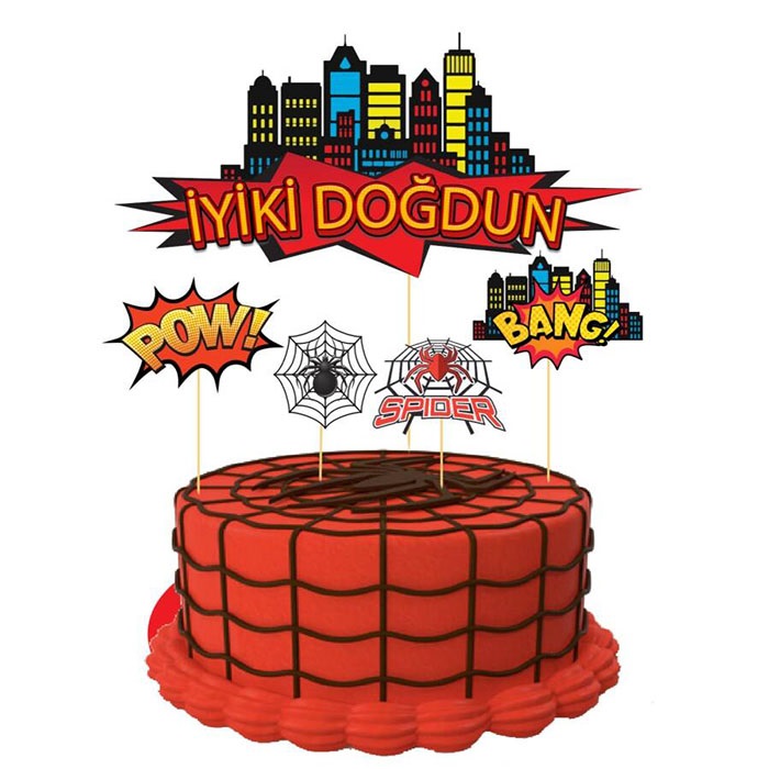 Spiderman Pasta Süsleme Seti